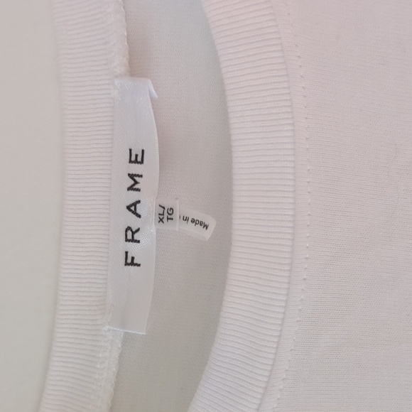 Frame x Revolve fitted flare organic cotton white high low minimalist Maxi Dress - Picture 8 of 10
